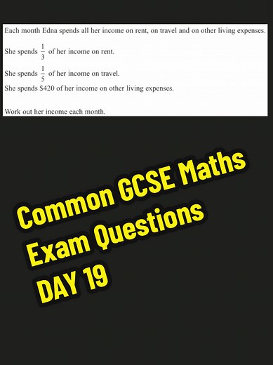 Common GCSE Maths Exam Questions Day 19: Fractions Problem #mathsrevision #studytok #examprep #igcse #gcse @Lectures For School @Lectures For School @Lectures For School