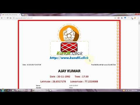 Free Kundli Online (Part 1 )