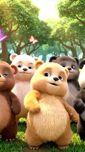Baby Bears Dudi Dudi Dam Dam Dance 🐻💃 Funniest Forest Dance Ever! #Shorts