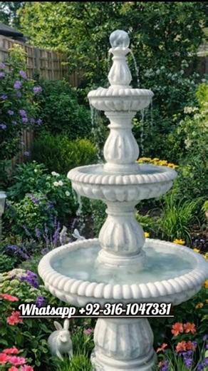 Luxury White Marble Garden Fountain | Beautiful Backyard Water Feature Design 2026