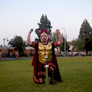 15K views · 1K reactions | You can’t go a whole Trojan Marching Band season without stabbing the field. USC Drum Major kicks off the most important GAMEDAY of the year with his first stab! #BeatTheBruins! | USC Trojan Marching Band | Facebook