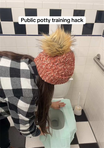 Potty training is hard especially when you have to use a public restroom. I’m ultra prepared now. But note that these are not flushable, you have to throw away in those little trash cans. #momhack #pottytraininingmama #toddlerhack #momsoftoddlers