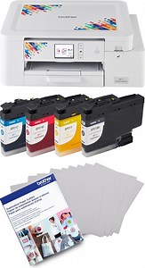 Brother Sublimation Printer, 4-Color Sublimation Ink Cartridges and 100 Sheets Sublimation Paper