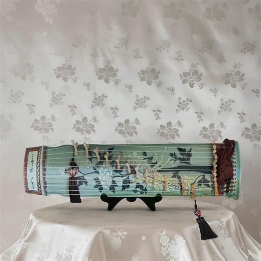 Korean Celadon Sanjo Gayageum: Inlaid Peony and Phoenix Motif by Master Artisan - Etsy