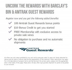 100 Free Amtrak Points - View from the Wing