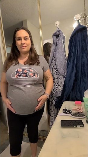 Try on maternity swimsuits with me #twins #20weekspregnant #babybump