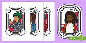 Aeroplane Window Display Cut-Outs