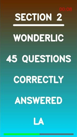 Wonderlic 45 Questions Correctly Answered La Latest