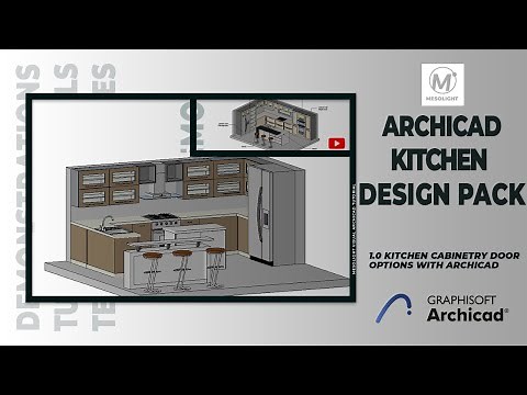 ArchiCAD kitchen cabinetry door designs | ArchiCAD Kitchen Design Demonstration Part 2