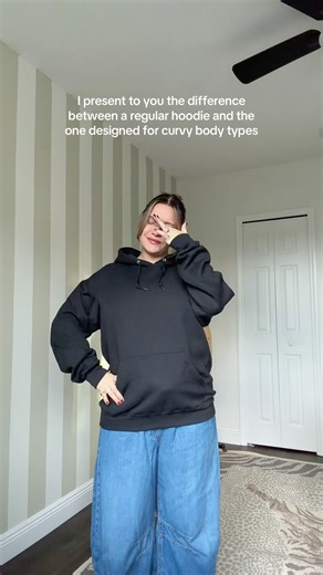 the before and after you need this hoodie season!! #hoodie #curvy #bodypositivity #thisorthat #girls