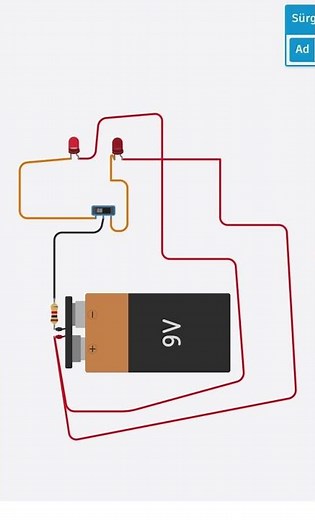 Switch It On: Build a Sleek LED Circuit with a Slide Switch, Battery, and Two LEDs on Tinkercad!
