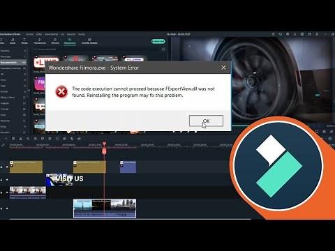 The code execution cannot proceed because fexportview.dll was not found filmora 12 | Filmora