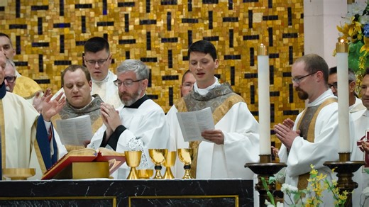 A joyful day for our diocese and the Church! We give thanks for the “yes” of Fr. Kade Megaffin, Fr. Jesse Ochs, and Fr. Adam Urban as they begin their priestly ministry. Relive the beauty and grace of their ordination day in this highlight video — and please continue to pray for our new priests as they begin their ministry. videography: Ryan Schuckman | Salina Diocese
