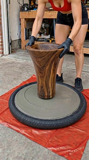 Brilliant DIY Concrete Garden Table Hack 😱