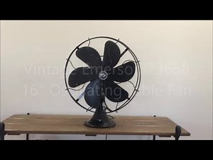 Vintage Emerson 73668 16" Oscillating Table Fan
