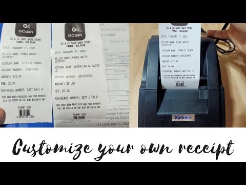 How to manually customize your receipt using Xprinter