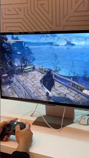 Game in 6k 3D 😱 Samsung’s newest monitor is crazy cool #gaming #tech #ces2026