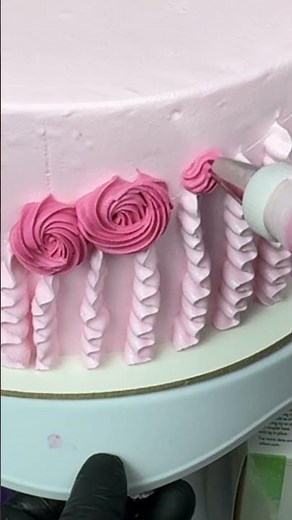 🌹 This Mother's Day Cake Will Make You Stop Scrolling — Pink Rose & Stripe Design
