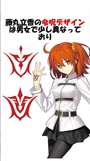 [FGO] Ritsuka Fujimaru is a man and a woman, and her command seal design and designer are differe...