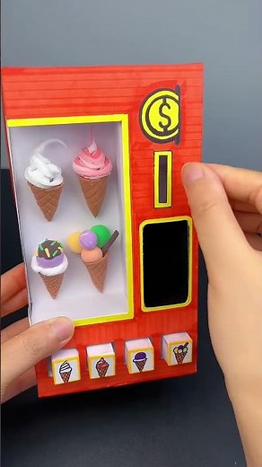 DIY Manual Cream Ice Cream Vending Machine #DIY #Crafts #Handmade