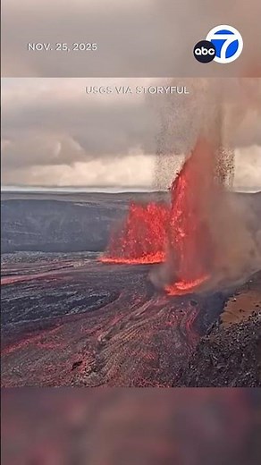 Lava spews from Kilauea volcano's craters