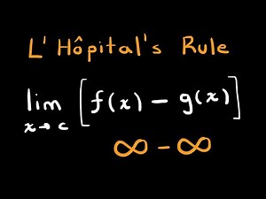L’Hôpital’s Rule & Indeterminate Differences (∞ − ∞) Explained | Differential Calculus