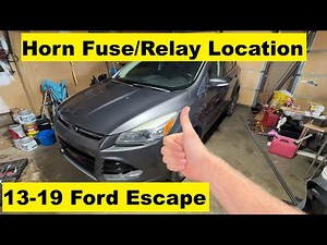 Horn Fuse and Relay Location Ford Escape 13 14 15 16 17 18 19 2013 2014 2015 2016 2017 2018 2019