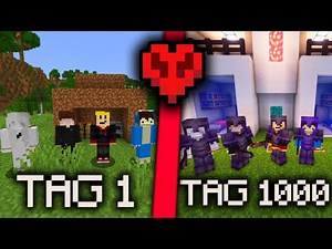 4 YOUTUBER überleben 1000 TAGE in Minecraft HARDCORE