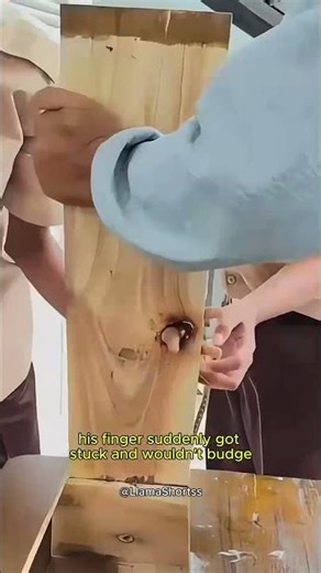 The Mischievous Student Sticks His Finger into a Hole in the Desk