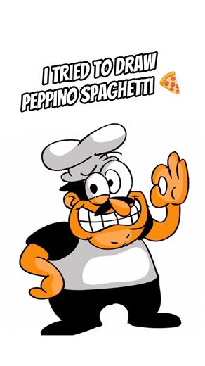 🍕🎨 Drawing Peppino Spaghetti | Crazy Pizza Tower Art #Shorts