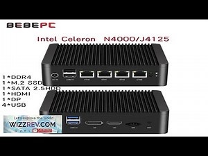 Celeron J4125 N4000 DDR4 Mini PC 4 LAN 2.5G Fanless Firewall Pfsense