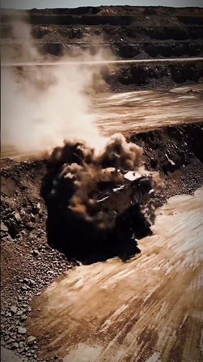 Massive Excavator Collapse! 💥 Epic Dust Cloud in the Mine