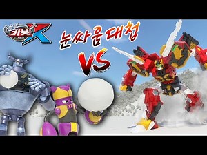 카봇 vs 라인일당 눈싸움 대결☃_헬로카봇X 13화 리뷰