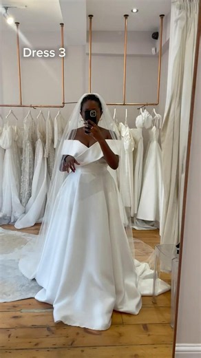 Wedding dresses I tried at 📍Morgan Davies - London Part 1 #weddingdress #bride