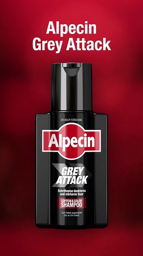 NEU: Alpecin Grey Attack Coffein & Color Shampoo 💥 Das Anti-Grau-Shampoo mit Repigmentierungs-Technologie sorgt für ein natürliches Farbergebnis nach nur 3 Wochen. ☑️ Schrittweise Wirkung gegen graue Haare ☑️ Einfache Anwendung ☑️ Stärkeres Haar durch Coffein Überzeug dich jetzt selbst von dem Ergebnis! | Alpecin