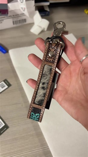 Genuine Cowhide and Leather Keychain: A Perfect Gift!