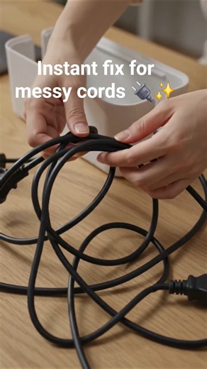 How To Hide Ugly Desk Cords (No-Drill Rental Hack) 🔌