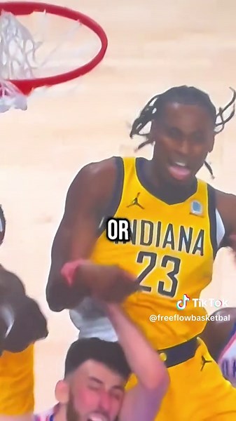BEST DUNK OF THE FINALs ? I think so !!! ON HIS HEAD ! The Replay so is crazy !!! 🤪 #dunk #pacers #okcthunder #finals #nba #sportstiktok #crazydunk