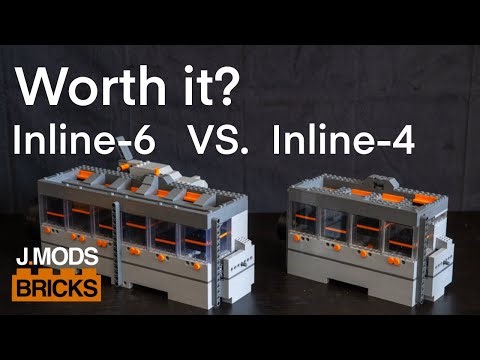 Lego Vacuum engine comparison I-6 VS I-4
