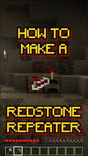 Minecraft: Redstone Repeater | Control Redstone Signals | Recipe 290