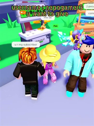 like and subscribe if u want rbx my user: nepogamer6#roblox#pls donate