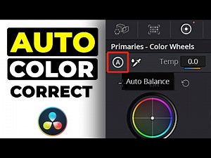 AUTO COLOR CORRECTION for Beginners in Davinci Resolve 18