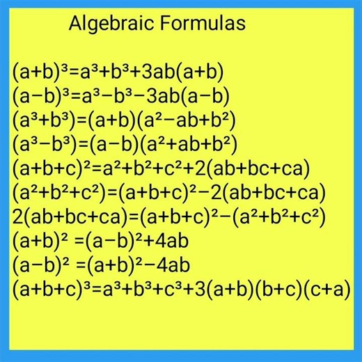 Algebra Formulas