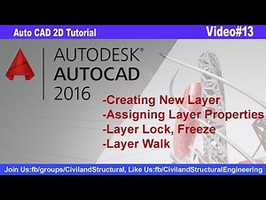 Creating New Layer & All of it's Options in Auto CAD2016 V-13