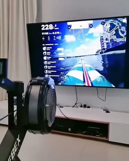 Xebex Fitness Smart Connect Rower with On-Demand Coaching and Interactive Training from Kinomap