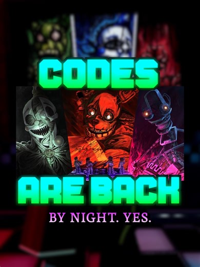 BITE BY NIGHT THE CODES ARE BACK LET'S GO #fnaf #noticias #robloxfyp #robloxtiktok #destiny_rs