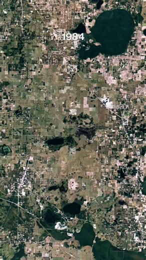 Timelapse showing the construction of The Villages in central Florida, one of the fastest-growing metropolitan areas in the United States. What was once largely open ranchland has been transformed over the past several decades into a vast retirement community of homes, golf courses, and commercial centers. Today, The Villages spans more than 32 square miles and is home to over 80,000 residents, with development continuing to expand outward each year as new neighborhoods, roads, and amenities are