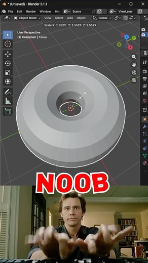 🔥 Blender Noob vs PRO: Better Way to Adjust Thickness! | #blender #3dmodeling #blendertutorial #cgi