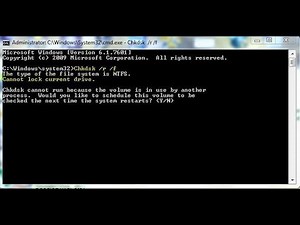 Cannot Lock Current Drive. Chkdsk Cannot Run Because the Volume Is in Use by Another Process FIX