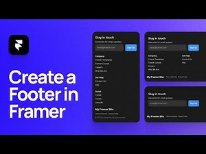 How to Create a Responsive Website Footer in Framer | Framer Desktop, Tablet, Mobile Tutorial